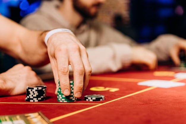 Multi-camera live dealer studio with blackjack table and HD broadcast setup